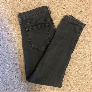 Gray Topshop Moto High Waisted Jaime Jeans